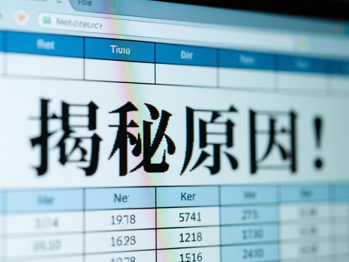 电脑表格字迹模糊?是字体设置问题还是设备故障?揭秘原因! 第1张 电脑表格字迹模糊?是字体设置问题还是设备故障?揭秘原因! 第1张