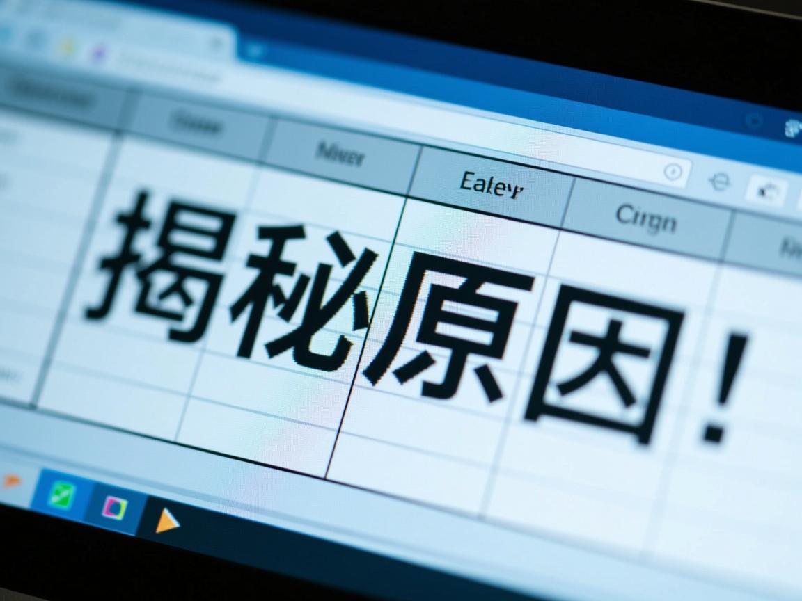 电脑表格字迹模糊?是字体设置问题还是设备故障?揭秘原因! 第2张 电脑表格字迹模糊?是字体设置问题还是设备故障?揭秘原因! 第2张