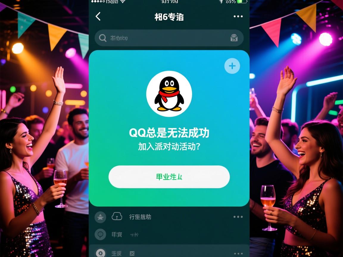 为什么我的QQ总是无法成功加入派对活动？原因是什么？