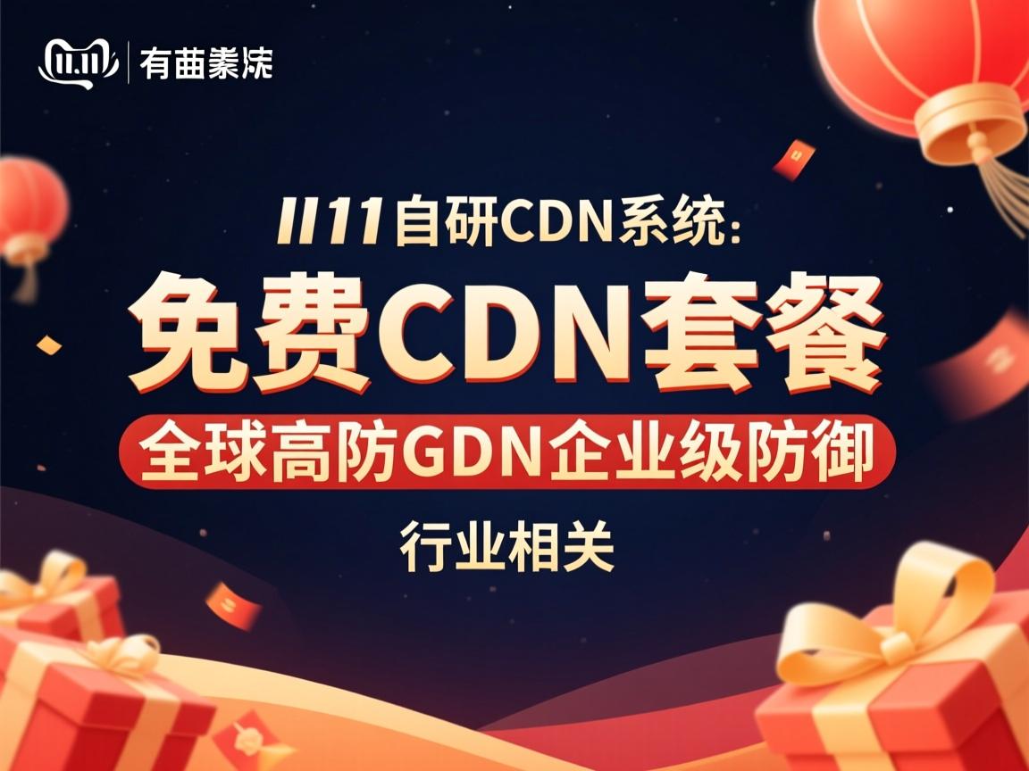 双11，免费CDN套餐，自研CDN系统，全球高防CDN企业级防御