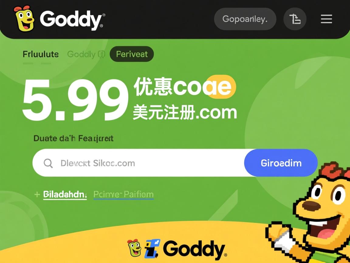 godaddy域名优惠码 5.99美元注册com  第3张