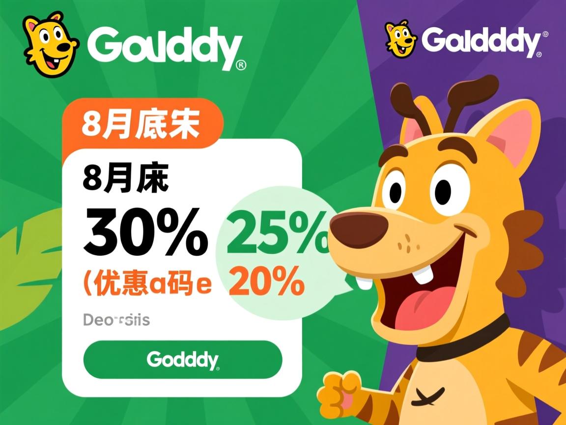 godaddy 8月底 30% 25% 20%优惠码  第3张