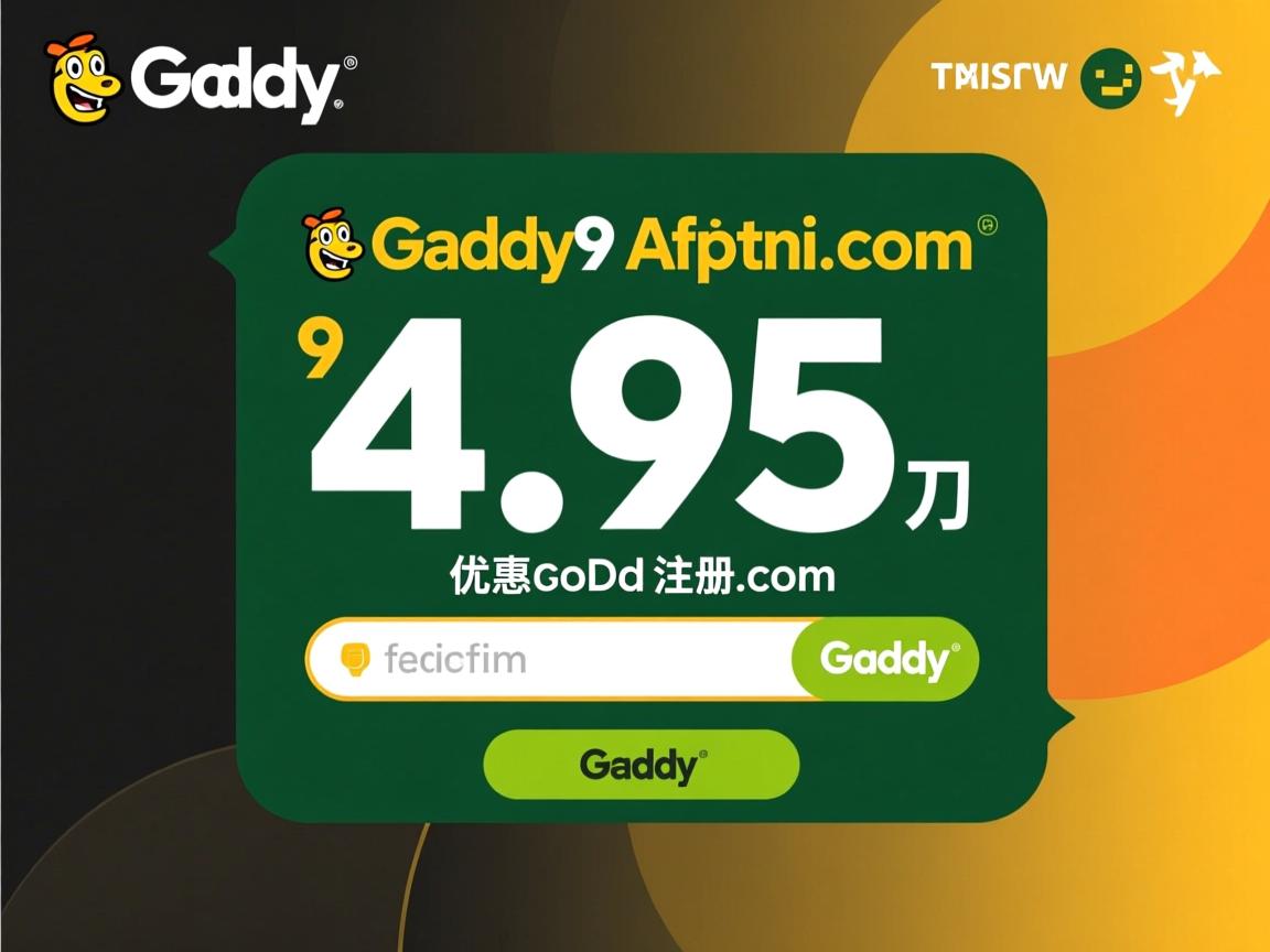 godaddy9月4.95刀优惠码注册com 第1张 godaddy9月4.95刀优惠码注册com 第1张