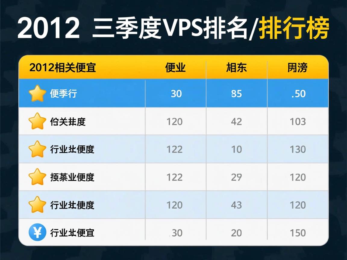 2012年第三季度最便宜VPS排名/排行榜  第3张