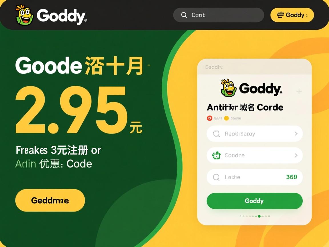godaddy十月2.95美元注册或域名优惠码  第1张