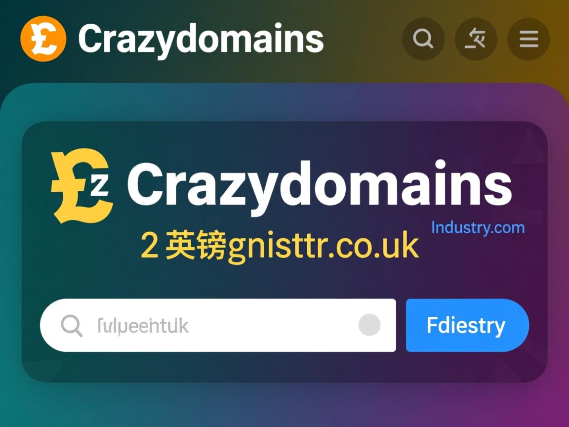 crazydomains 1英镑注册com 2英镑注册co.uk