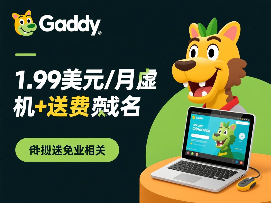 godaddy 1.99美元/月虚拟主机+送免费域名