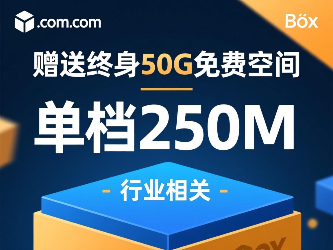 box.com赠送终身50G免费空间，单档250M  第1张