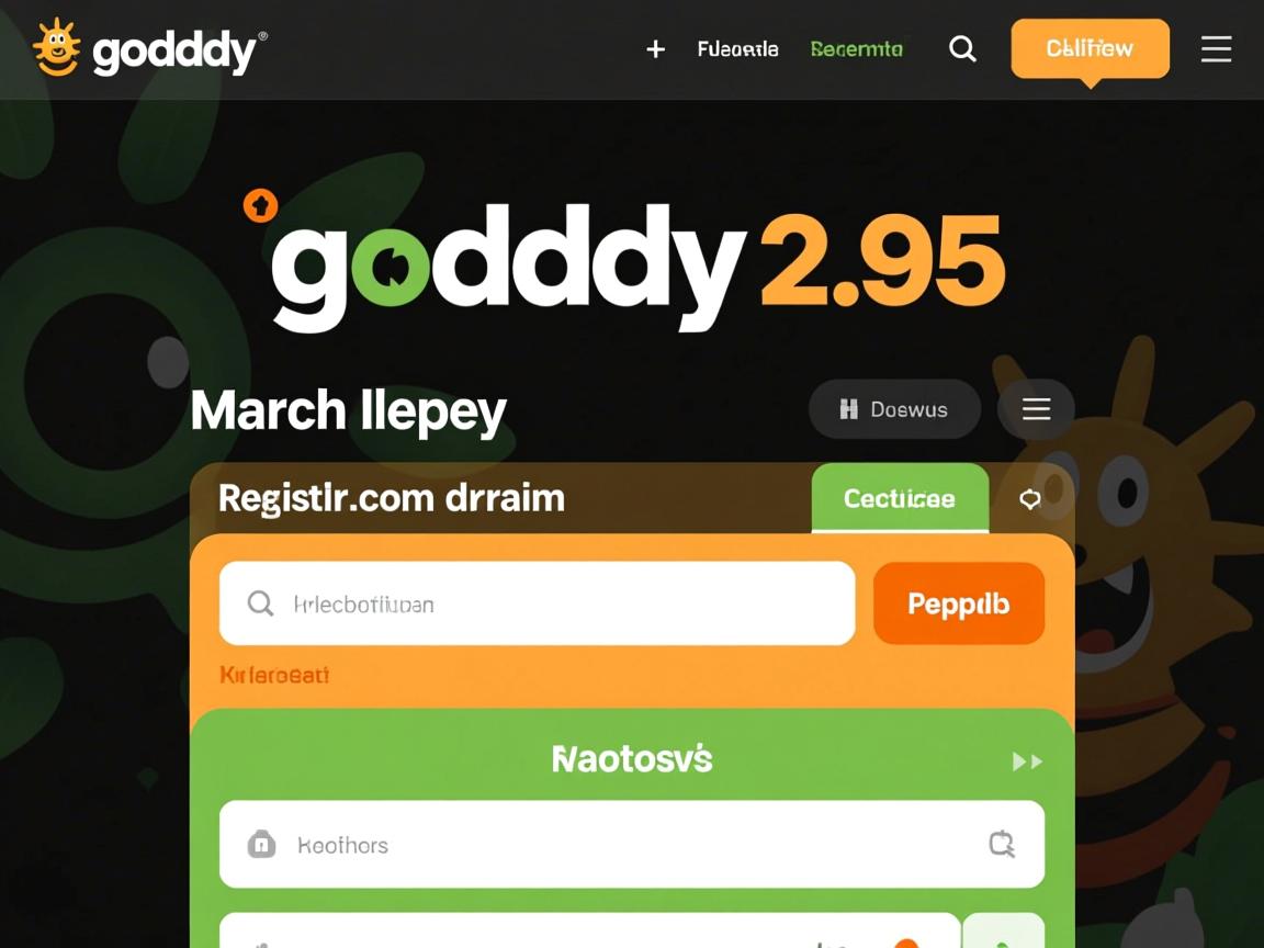 3月最新godaddy2.95美元注册.com域名