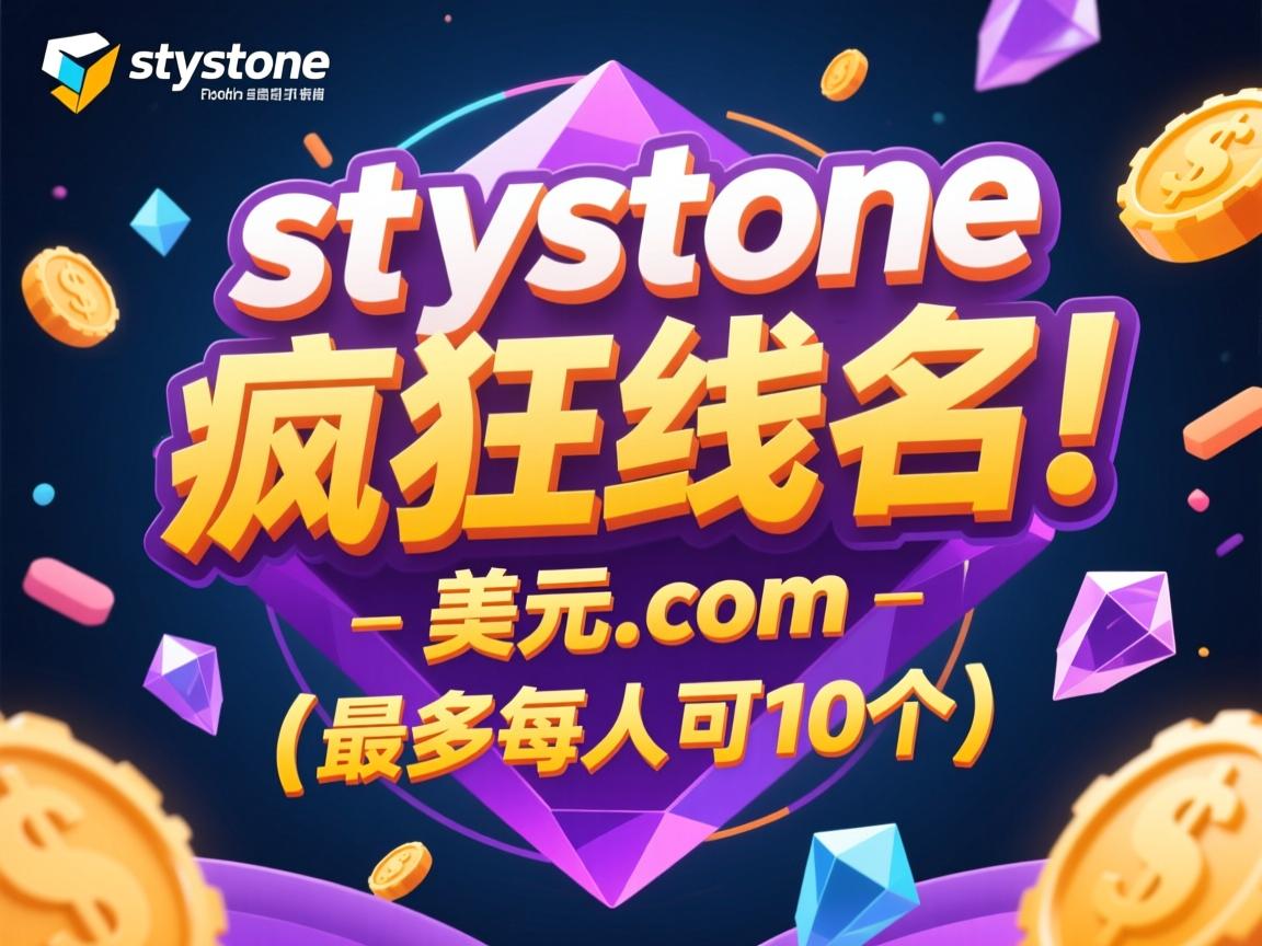 crystone疯狂域名促销1美元com（最多每人可10个）  第3张