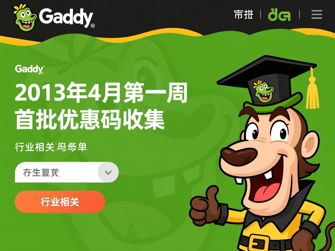 godaddy2013年4月第一周首批优惠码收集