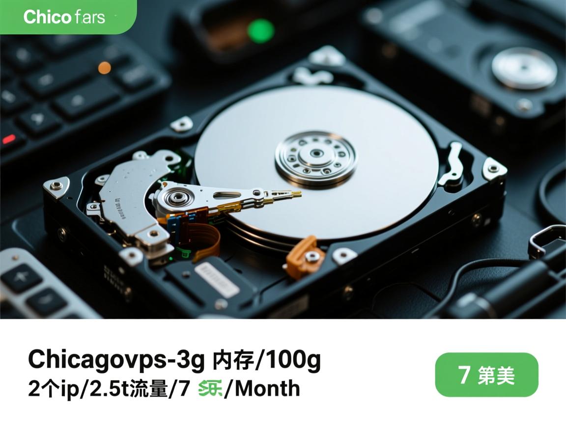 chicagovps-3g内存/100g硬盘/2个ip/2.5t流量/7美元/月