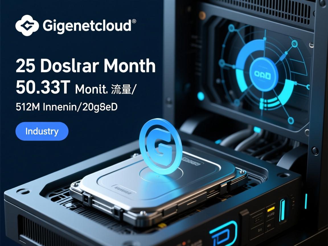gigenetcloud-25美元/月50.33T月流量/512M内存/20g硬盘