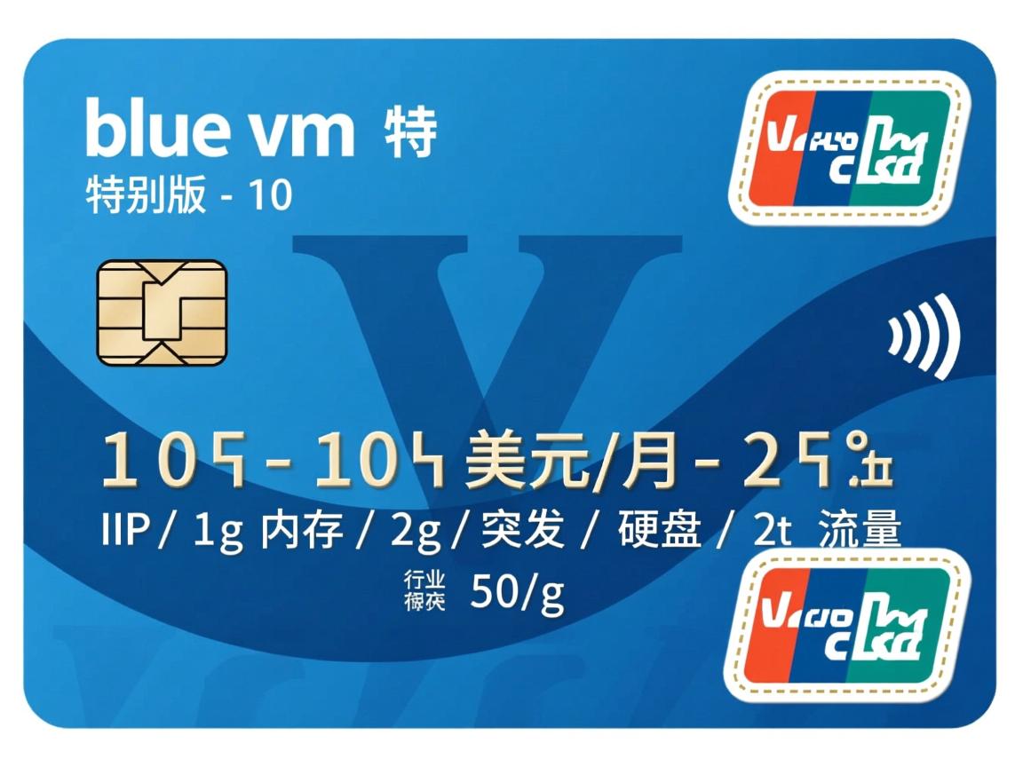 bluevm特别版-10美元/月-10IP/1g内存/2g突发/50g硬盘/2t流量