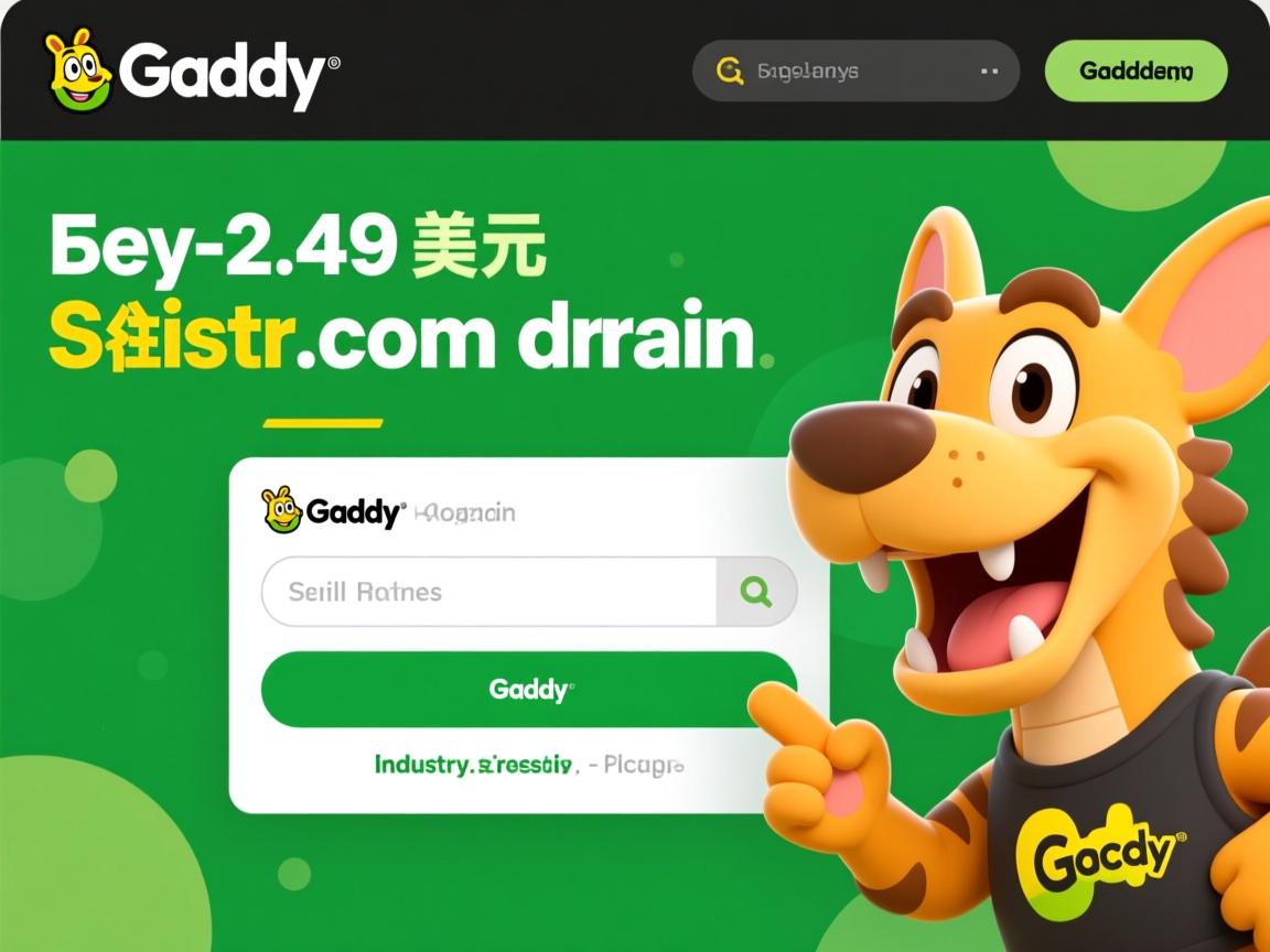 godaddy5月-2.49美元注册com域名