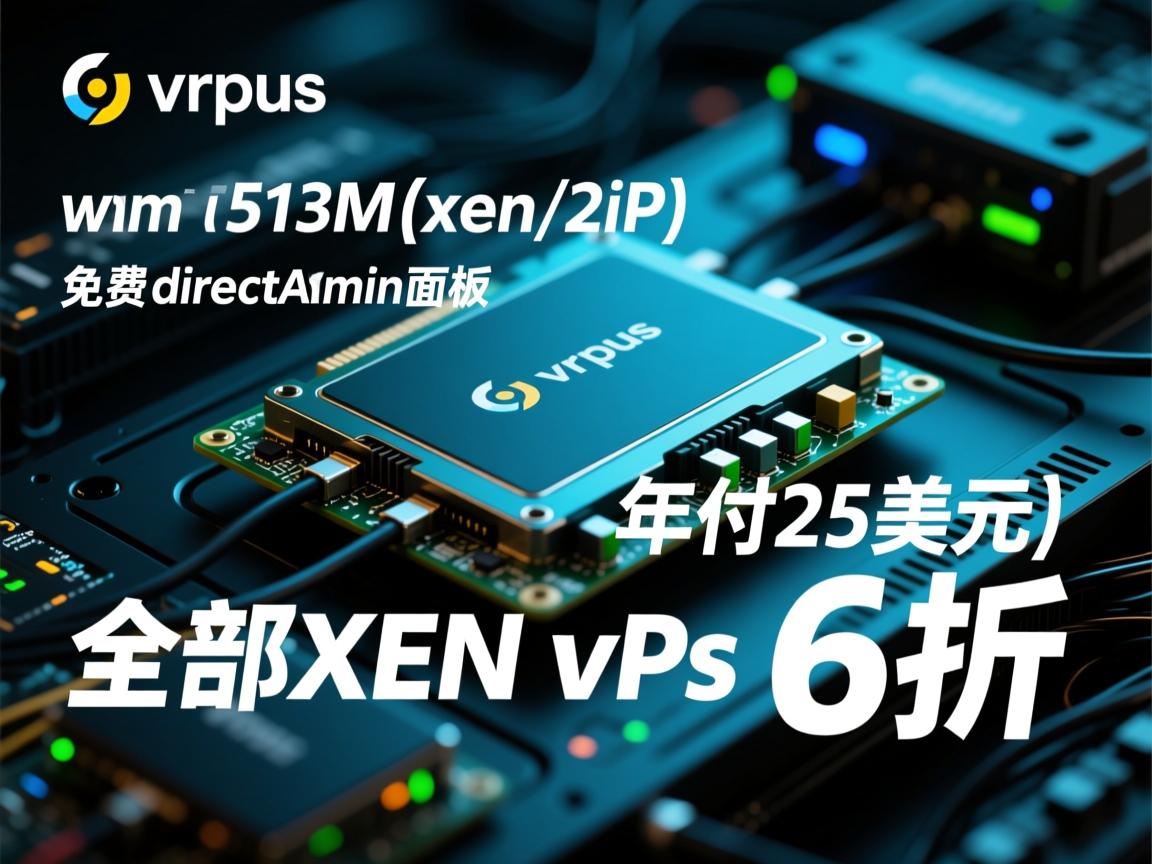 virpus-512M内存(xen)/2IP/免费directadmin面板/年付25美元/ 全部XEN vps 6折  第1张