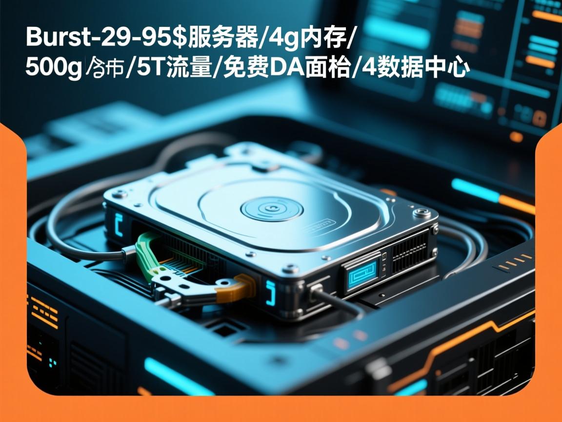 Burst-29.95$服务器/4g内存/500g硬盘/5T流量/免费DA面板/4数据中心