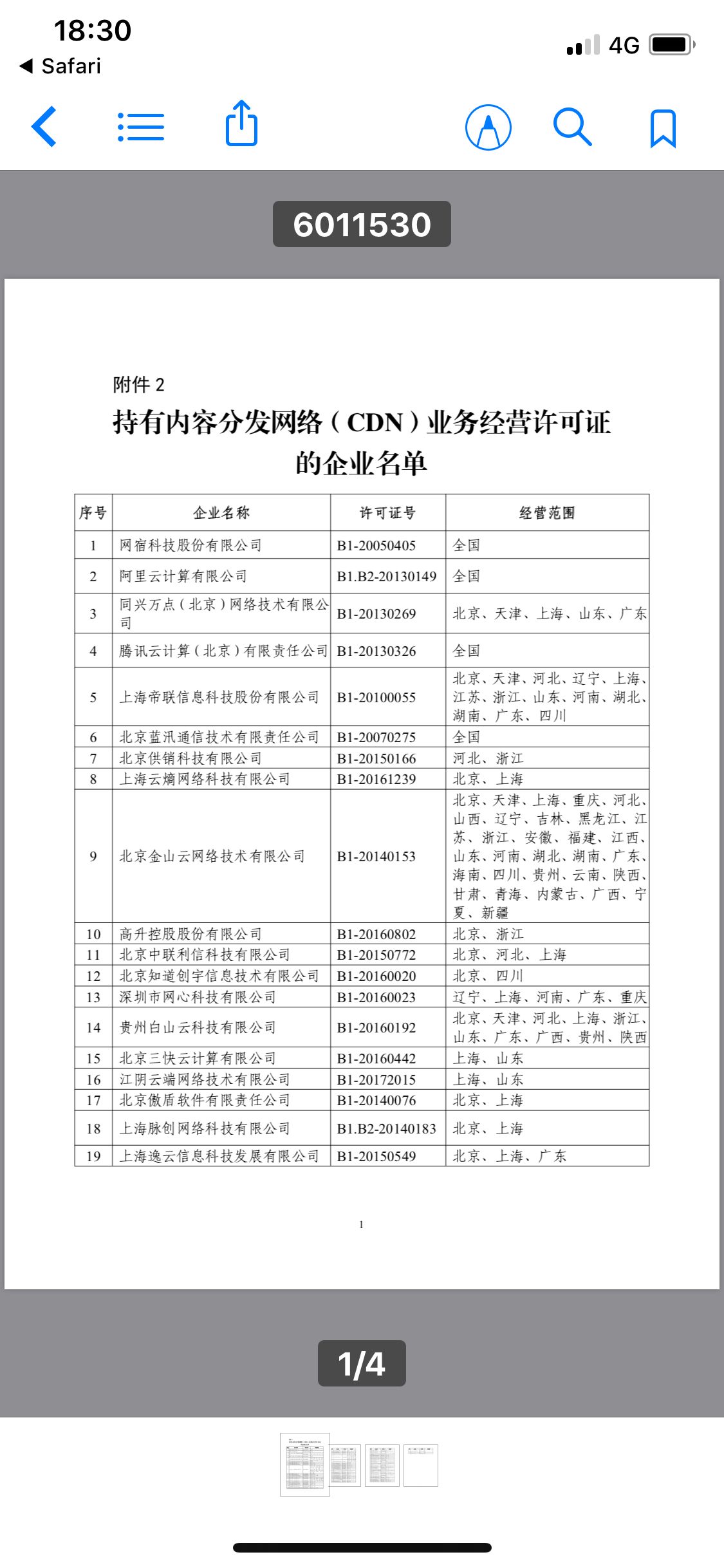 CDN许可证名单哪些企业拥有合法CDN业务经营许可证? 第1张 CDN许可证名单哪些企业拥有合法CDN业务经营许可证? 第1张