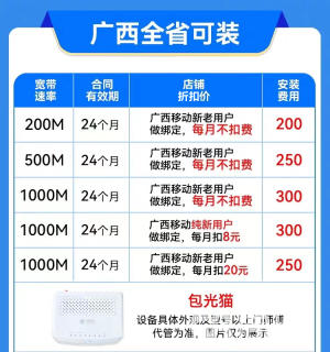 广西农村宽带多少钱,广西农村宽带安装费用 第3张 广西农村宽带多少钱,广西农村宽带安装费用 第3张