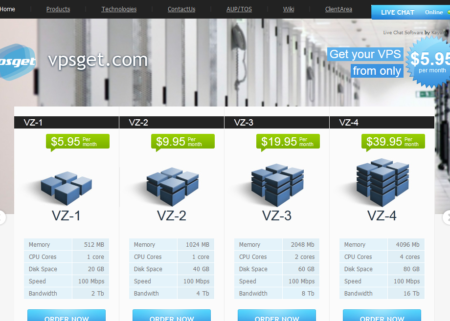 vpsget-5.95$/512m内存/20g硬盘/2T流量
