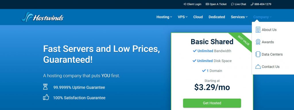 推荐:hostwinds-6美元/512m内存/25g硬盘/10m不限量
