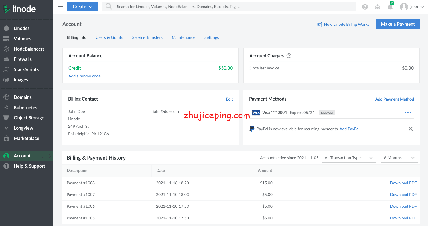 消息:Linode正式新增PayPal和Google Pay为循环付款方式 第1张 消息:Linode正式新增PayPal和Google Pay为循环付款方式 第1张