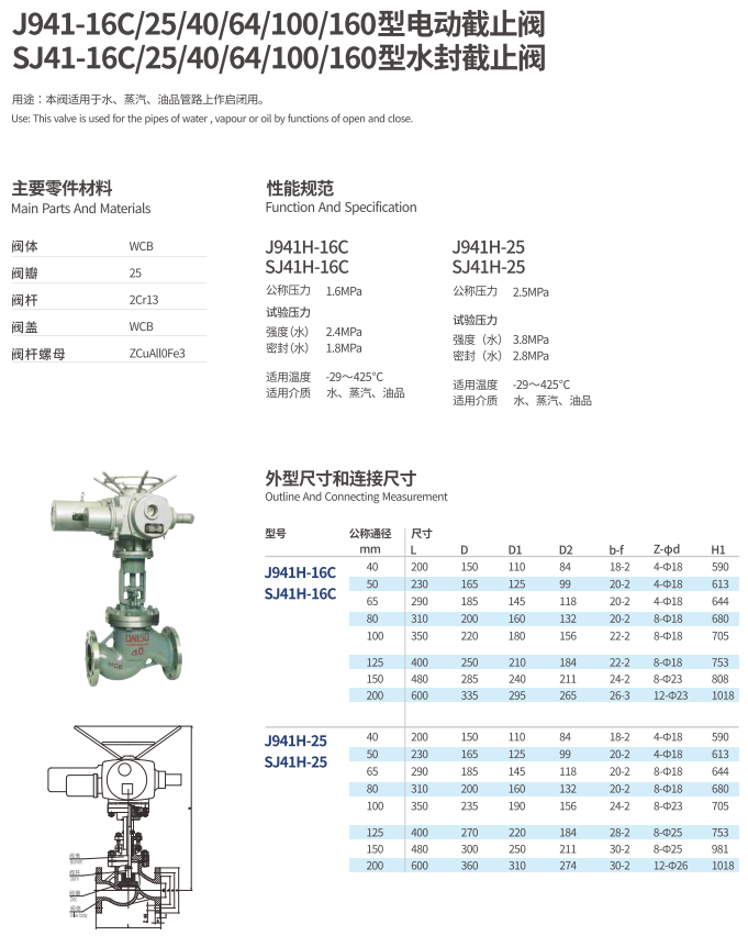 电动截止阀J941H-100CDN50型号价格是多少? 第1张 电动截止阀J941H-100CDN50型号价格是多少? 第1张