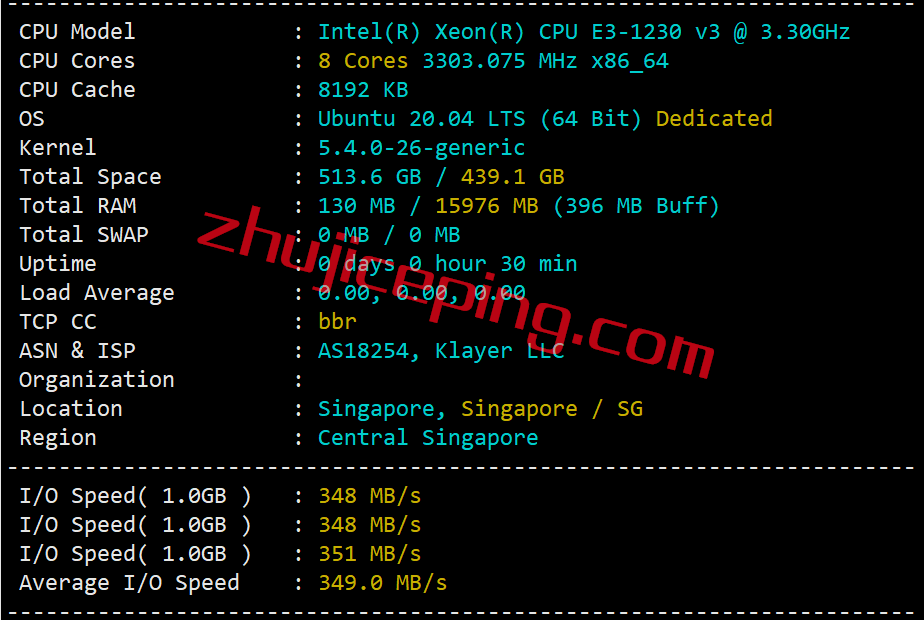 简单测评下bgp.to新加坡三网cn2 gia线路的独立服务器 第2张 简单测评下bgp.to新加坡三网cn2 gia线路的独立服务器 第2张