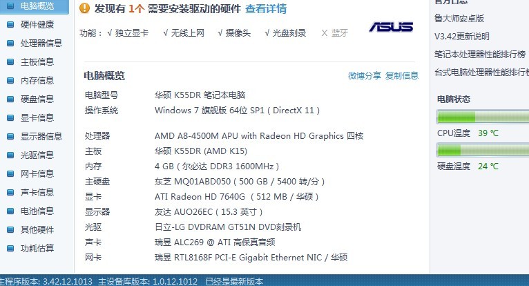 华硕A55V配置现在还够用吗值得买吗? 第2张 华硕A55V配置现在还够用吗值得买吗? 第2张