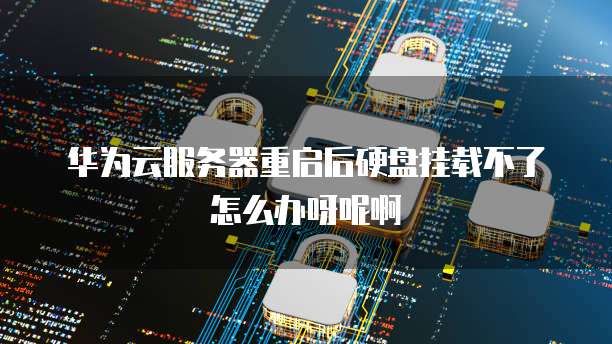 服务器重启导致数据盘挂载不上?故障排查与解决步骤详解? 第2张 服务器重启导致数据盘挂载不上?故障排查与解决步骤详解? 第2张