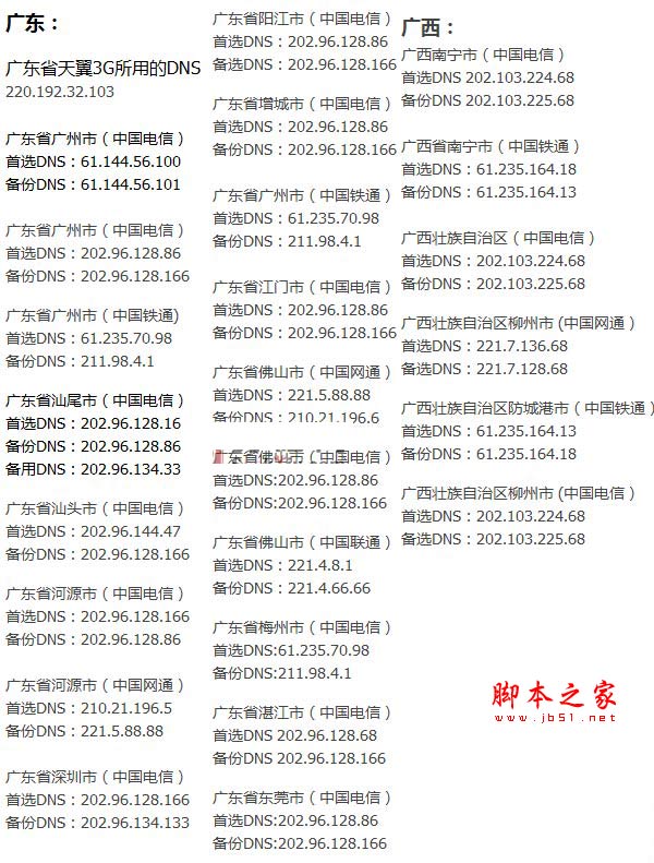 移动宽带 DNS 广东怎么设置?广东移动宽带 地址大全 第2张 移动宽带 DNS 广东怎么设置?广东移动宽带 地址大全 第2张