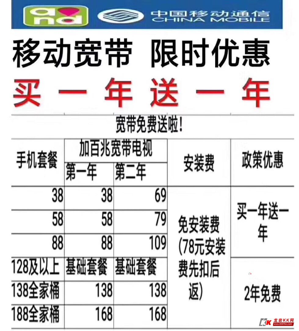 龙岩移动宽带怎么样?龙岩移动宽带办理价格及资费详情 第2张 龙岩移动宽带怎么样?龙岩移动宽带办理价格及资费详情 第2张
