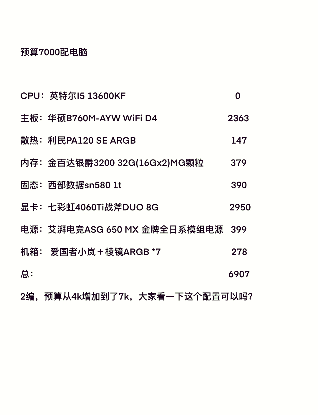 10000元的电脑配置怎么选?10000元电脑配置单推荐 第3张 10000元的电脑配置怎么选?10000元电脑配置单推荐 第3张