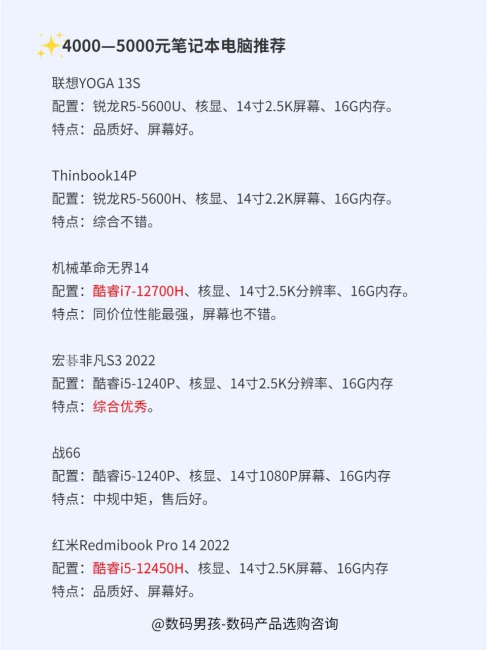5000笔记本配置怎么选?5000元笔记本电脑推荐 第3张 5000笔记本配置怎么选?5000元笔记本电脑推荐 第3张