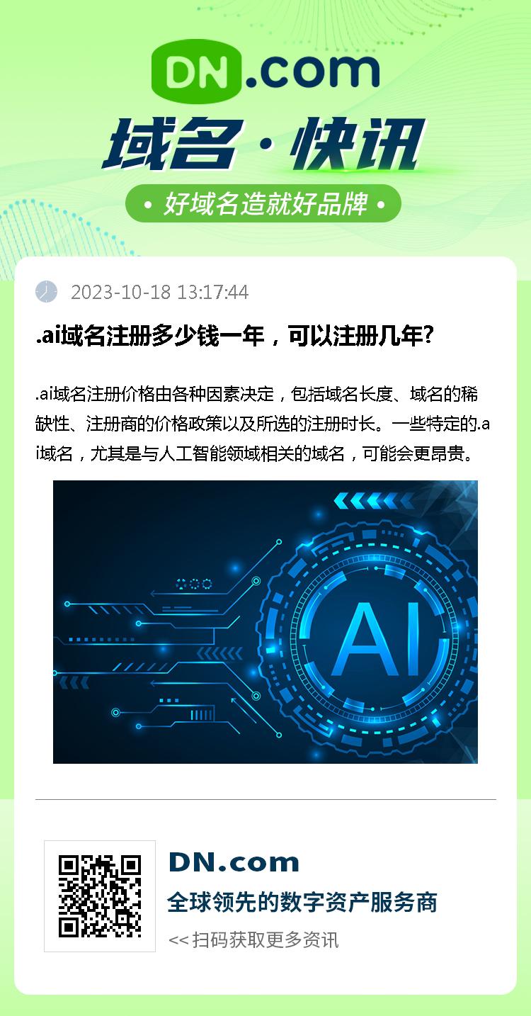 国内ai域名注册,国内ai域名注册多少钱,国内ai域名注册平台 第1张 国内ai域名注册,国内ai域名注册多少钱,国内ai域名注册平台 第1张