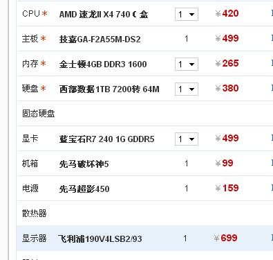 2014年组装电脑配置清单怎么配?高性价比DIY主机推荐清单 第2张 2014年组装电脑配置清单怎么配?高性价比DIY主机推荐清单 第2张