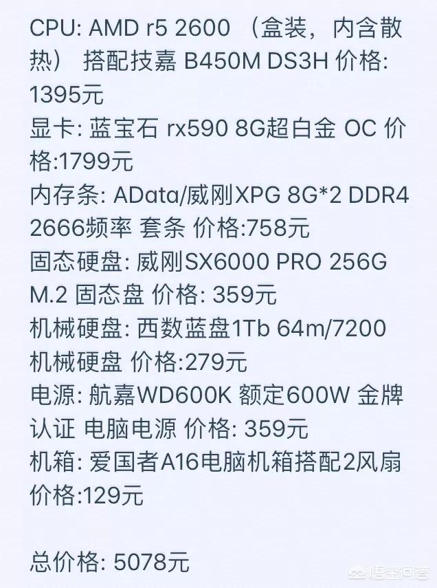 5000元台式配置怎么选?5000元台式配置推荐 第3张 5000元台式配置怎么选?5000元台式配置推荐 第3张