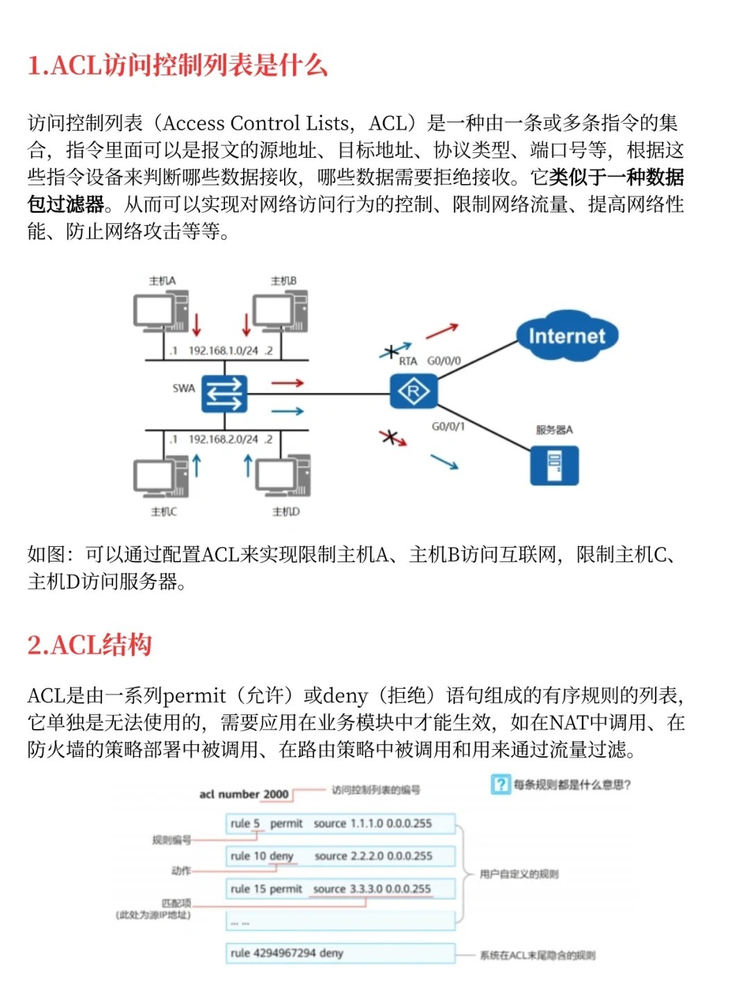 标准ACL怎么配置,标准ACL配置命令步骤有哪些 第2张 标准ACL怎么配置,标准ACL配置命令步骤有哪些 第2张