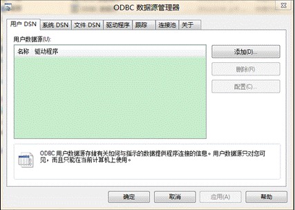 win7配置odbc数据源步骤详解,win7怎么配置odbc数据源 第2张 win7配置odbc数据源步骤详解,win7怎么配置odbc数据源 第2张