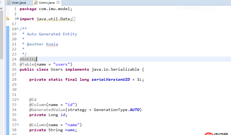 java model类怎么写