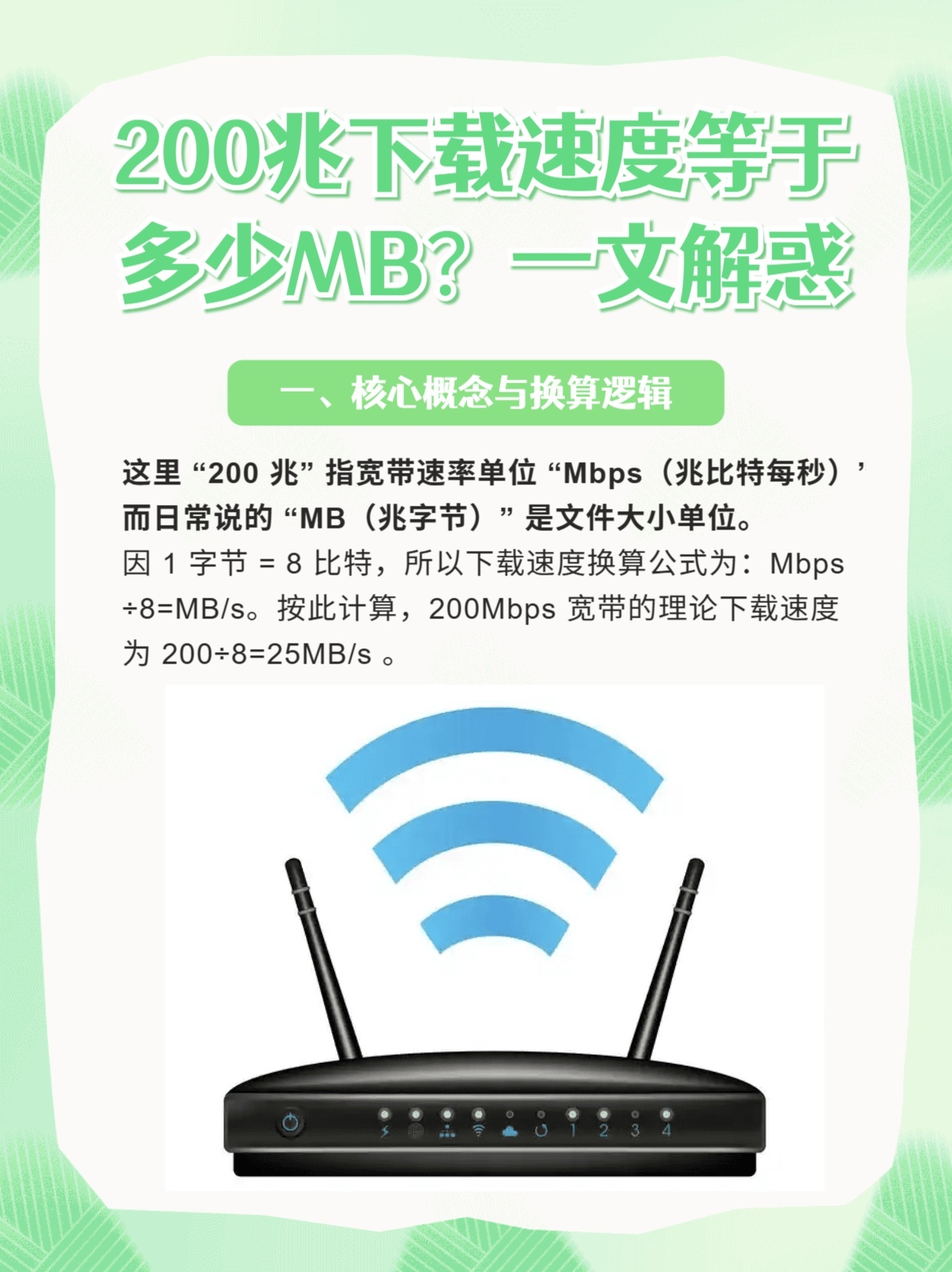 200百兆宽带实际下载速度多少?200兆宽带下载速度多少MB/s 第3张 200百兆宽带实际下载速度多少?200兆宽带下载速度多少MB/s 第3张
