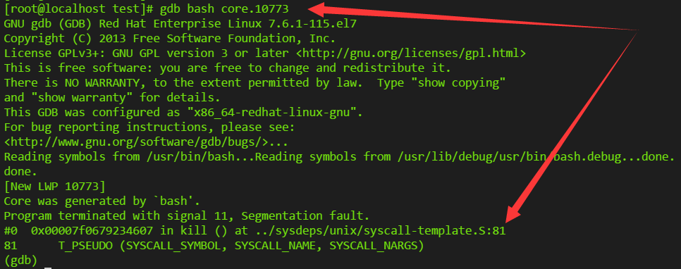linux 如何生成dump