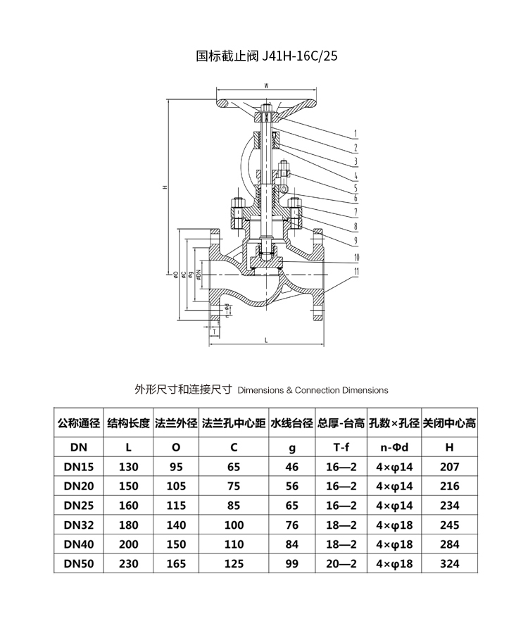 J41H-16C DN15截止阀的连接方式是焊接吗?