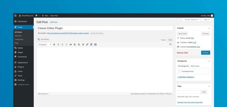 WordPress 5.2.2如何设置中文界面? 第2张 WordPress 5.2.2如何设置中文界面? 第2张