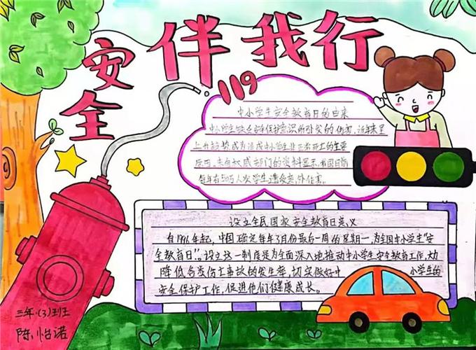 安全日手抄报大全有哪些简单又创意的制作方法？ 第1张