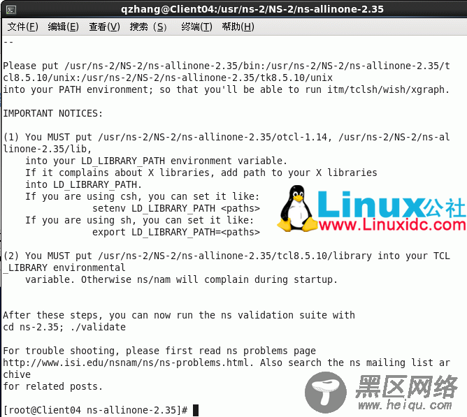 如何在linux 下安装ns2