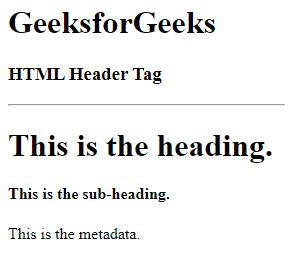HTML header标签如何正确使用? 第1张 HTML header标签如何正确使用? 第1张