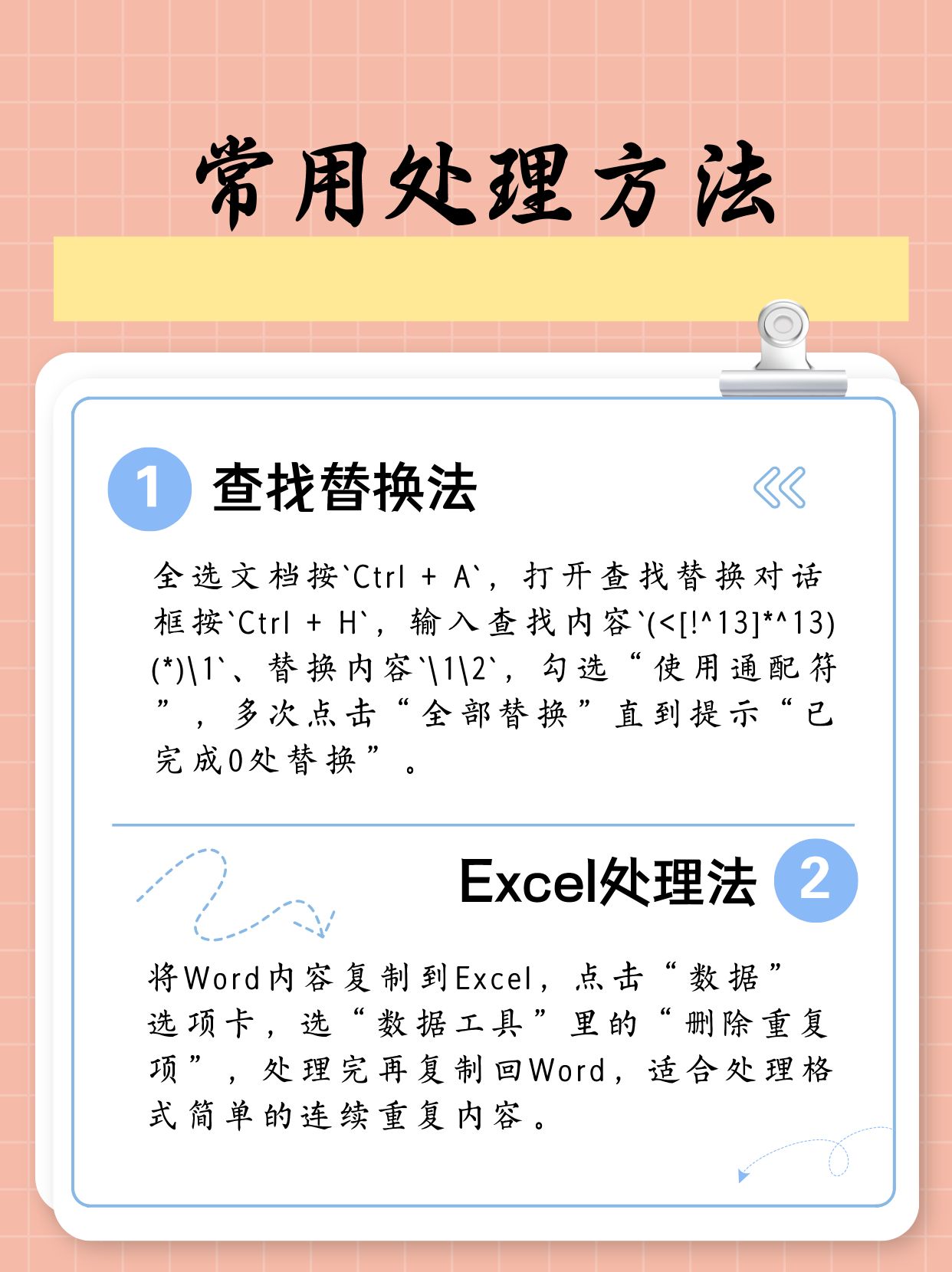 Word如何快速删除重复数据？ 第1张