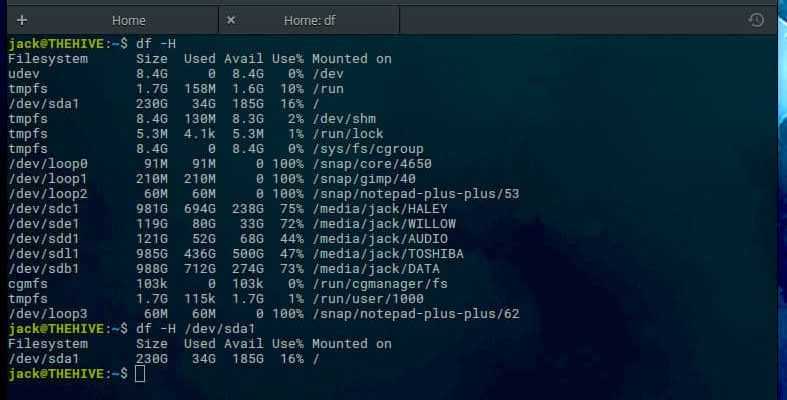 Linux磁盘空间查看方法