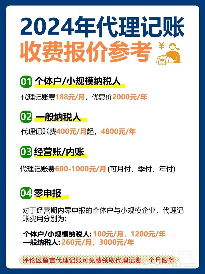 会计代账多少钱?2024年最新收费标准 第2张 会计代账多少钱?2024年最新收费标准 第2张